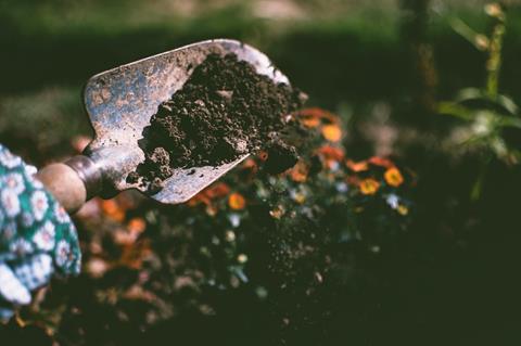Growing Food trowel soil