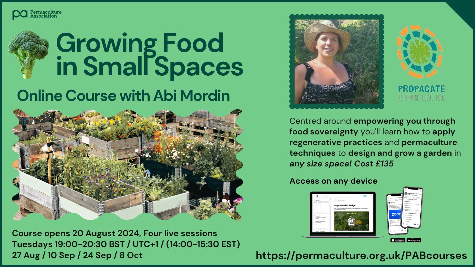 Growing Food in Small Spaces graphic
